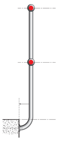 90 GOOSE NECK STANCHION