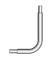 90 DEGREE SHORT RADIUS HANDRAIL BEND